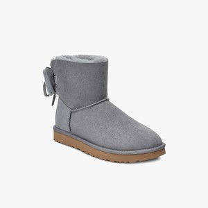 Ugg Classic Double Bow Mini Klassiska Stövlar Dam Grå (860297JUK)